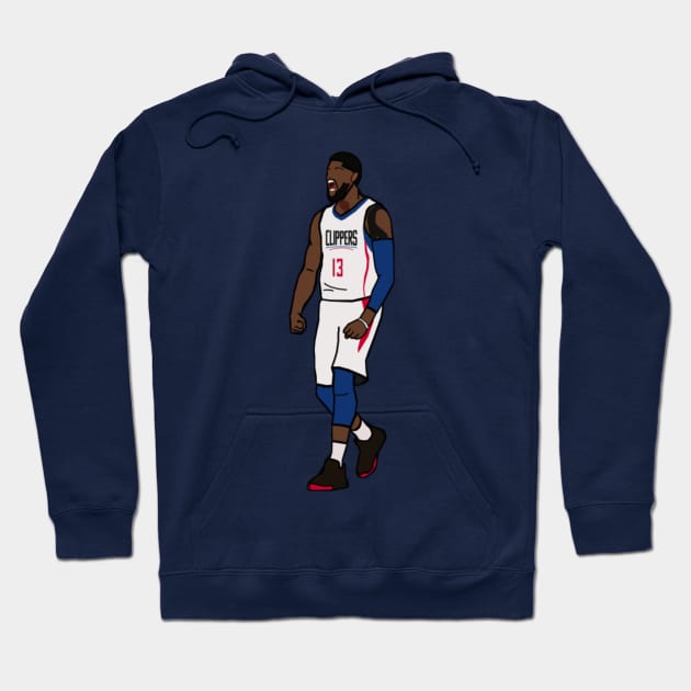 Paul George NBA LA Clippers Hoodie by IveyEricssonArt